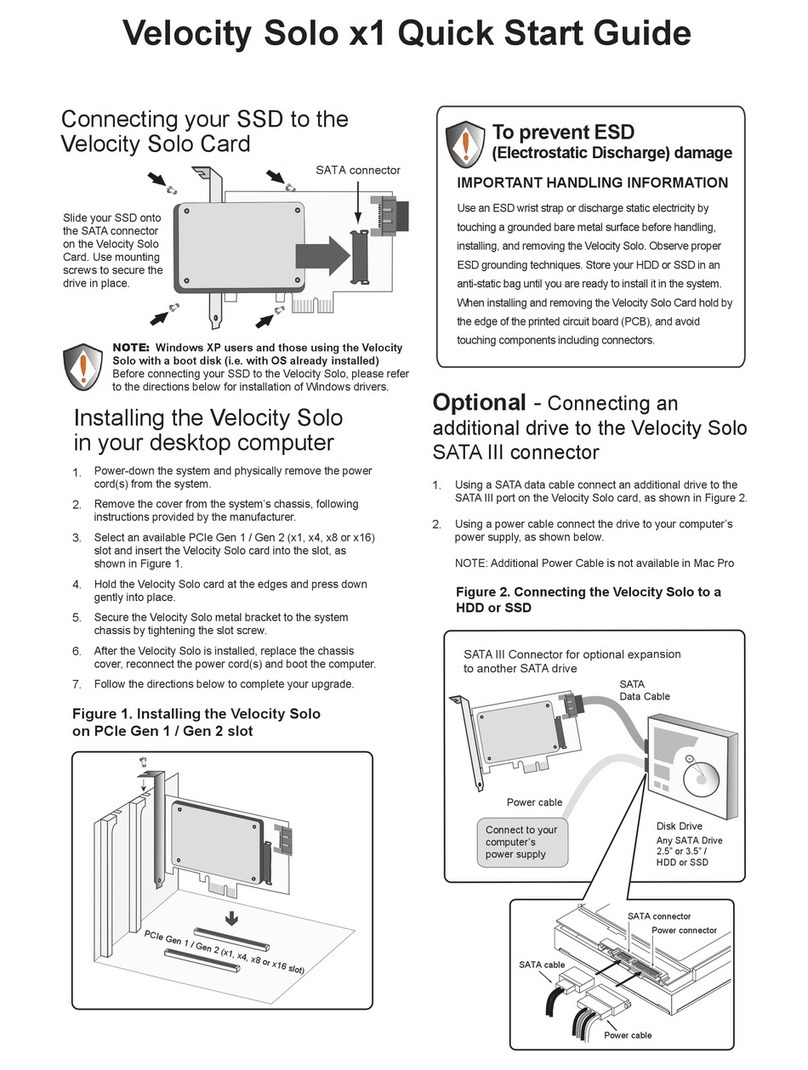 Apricorn Velocity Solo x1 User manual