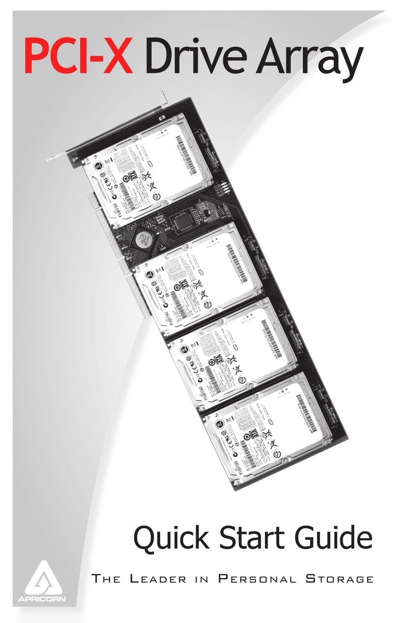 Apricorn PCI-X Drive Array quick start guide Apricorn PCI-X Drive Array quick start guide