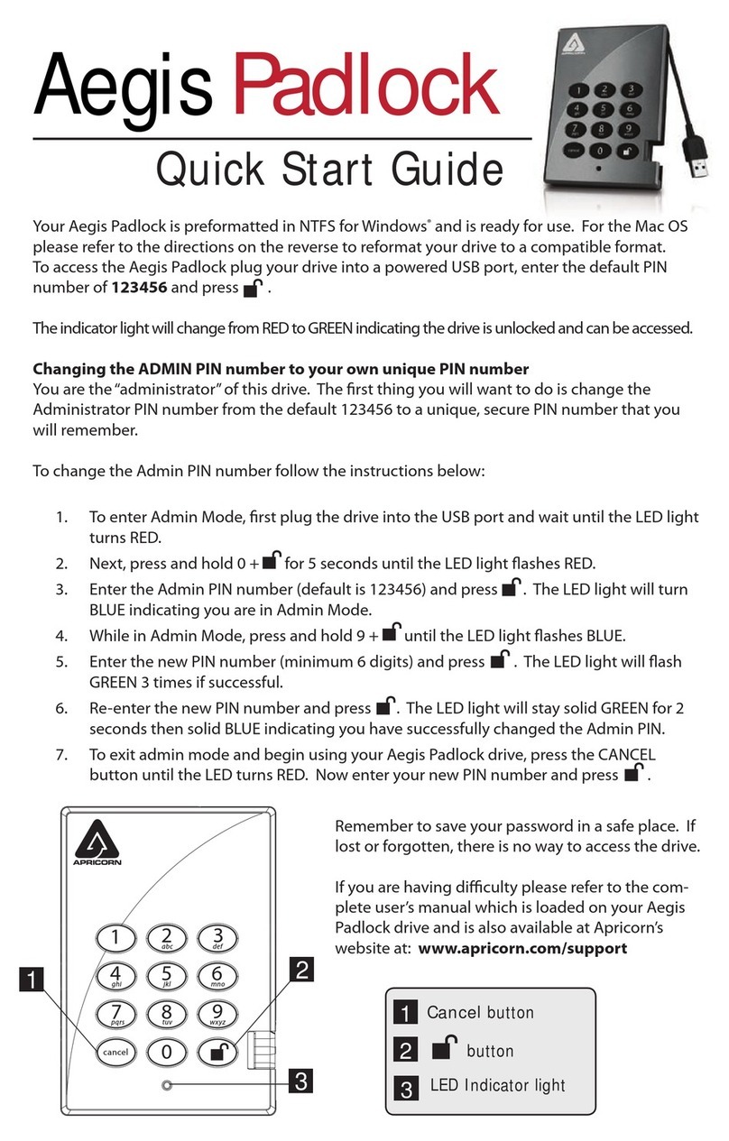 Apricorn Aegis Padlock User manual
