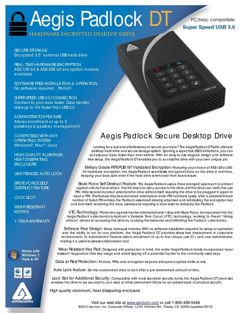 Apricorn Aegis Padlock DT User manual