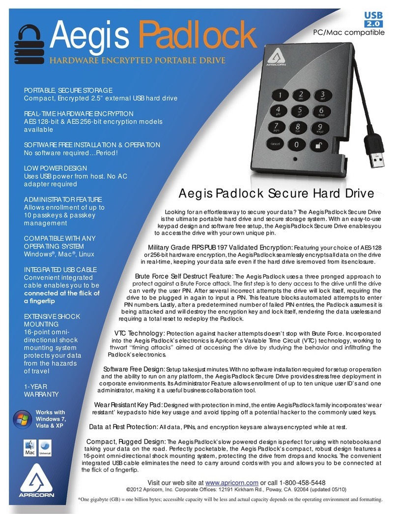 Apricorn Aegis Padlock User manual