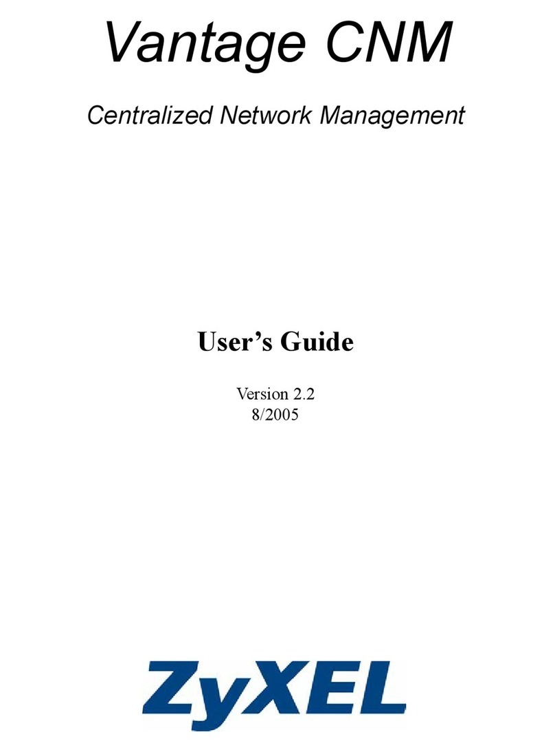 ZyXEL Communications VANTAGE CNM user guide ZyXEL Communications VANTAGE CNM user guide