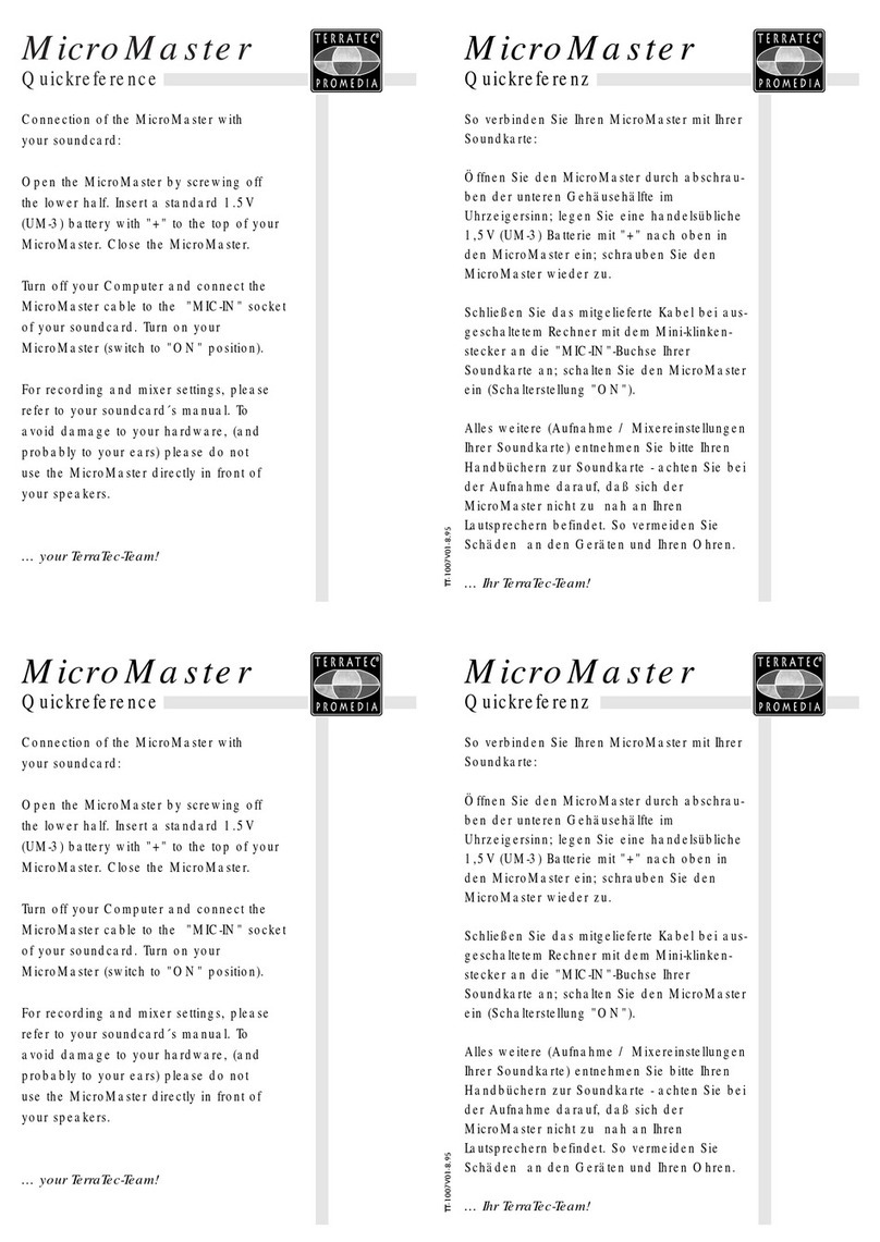 TerraTec MicroMaster quick reference