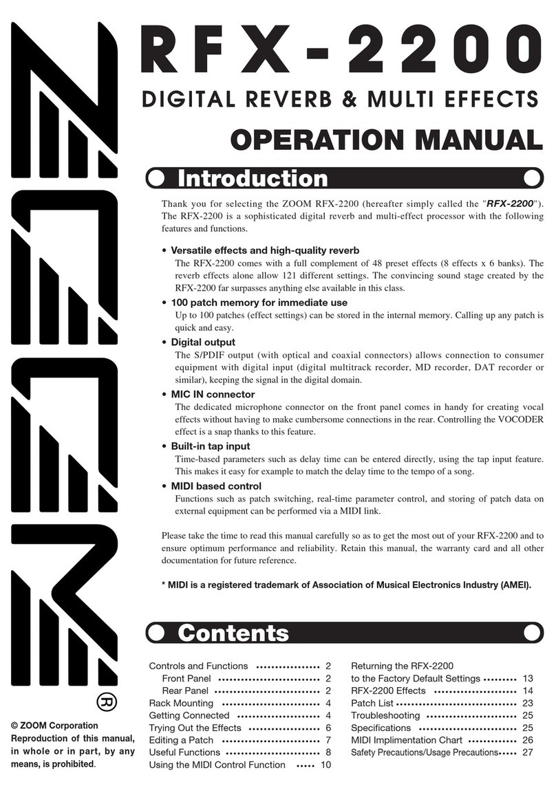 Zoom RFX-2200 User manual
