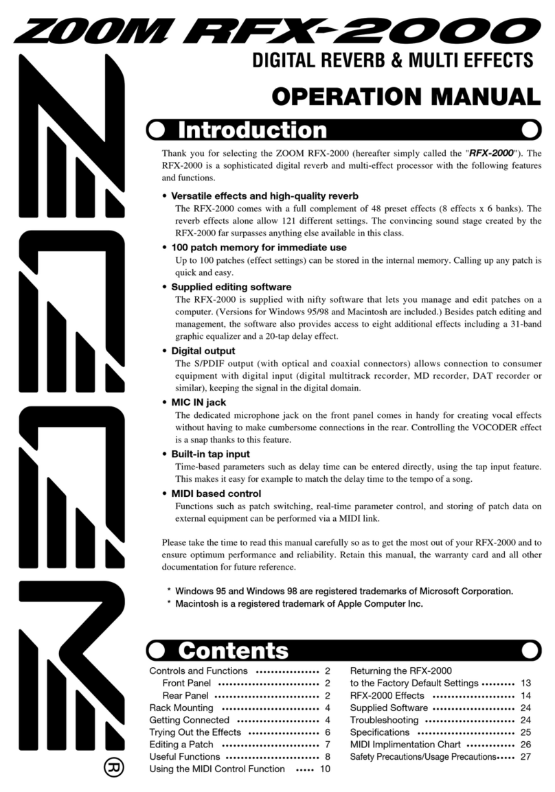 Zoom RFX-2000 User manual