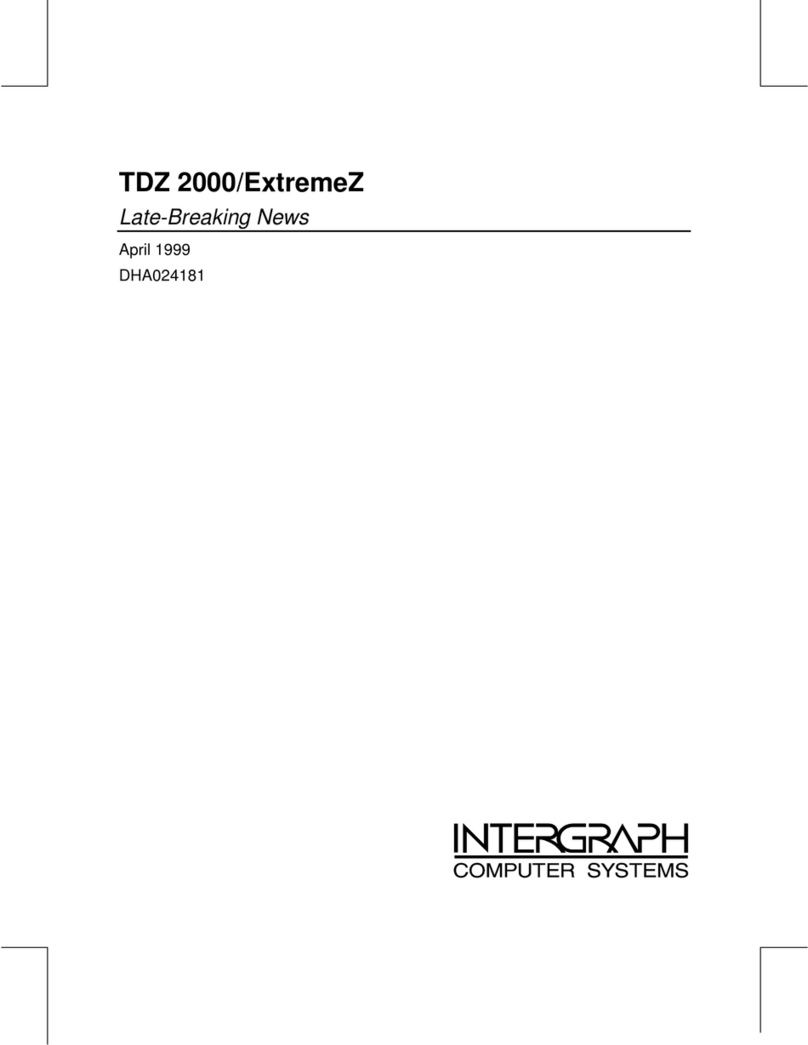 Intergraph TDZ 2000/ExtremeZ User manual