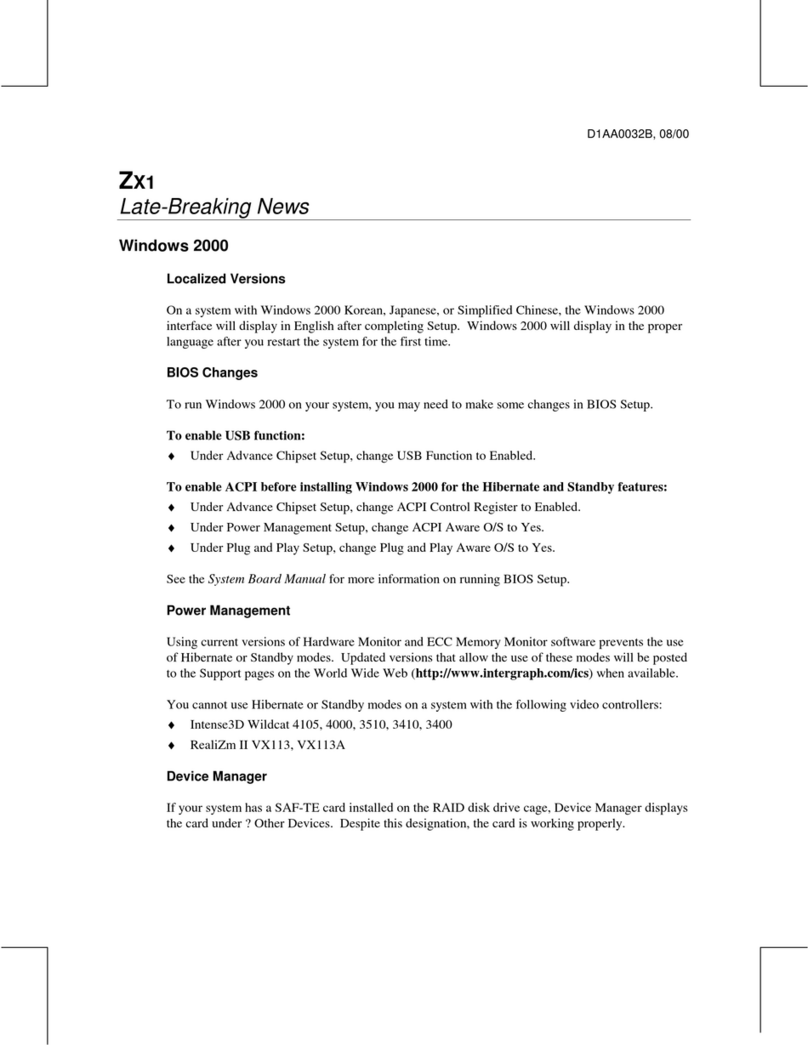 Intergraph Zx1 ViZual Workstation User manual