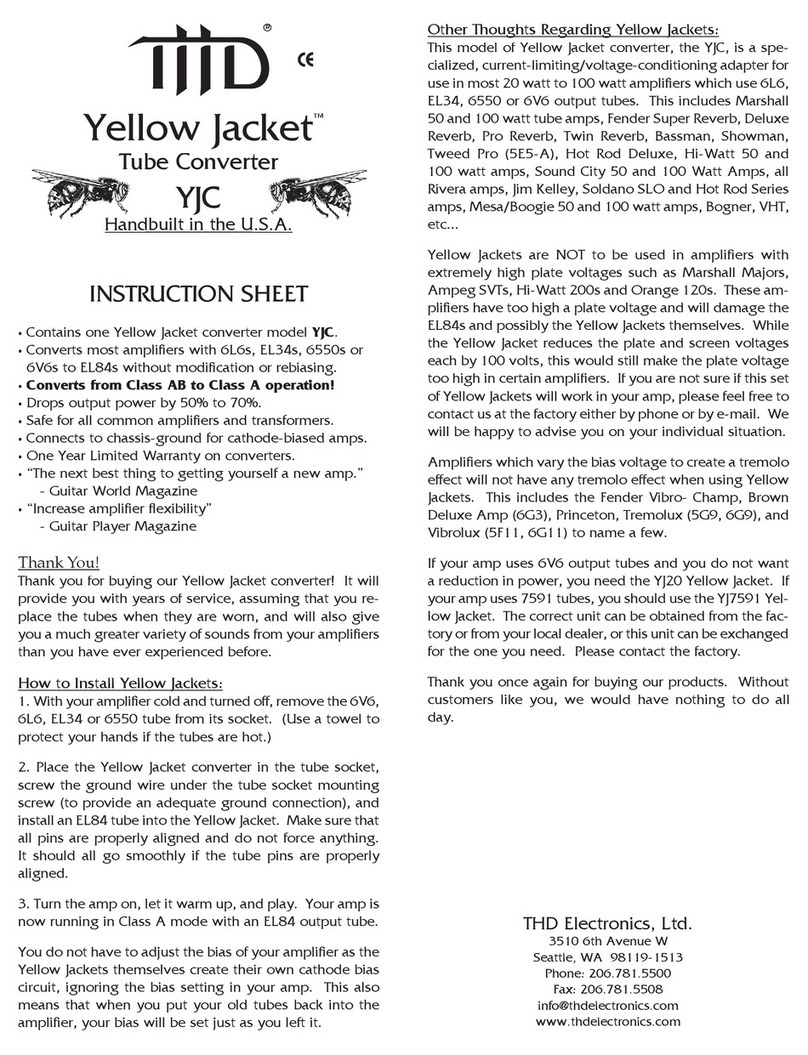 THD Yellow Jacket YJC instruction sheet