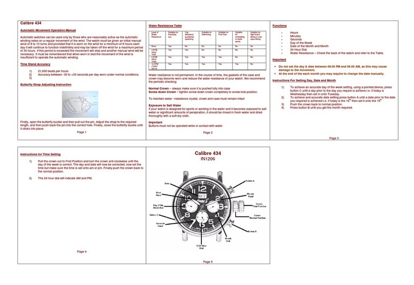 Zeon IN1206 Calibre 434 Operation manual