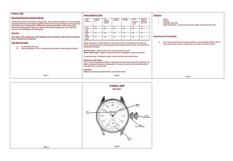 Zeon IN1001 Calibre 200 Operation manual