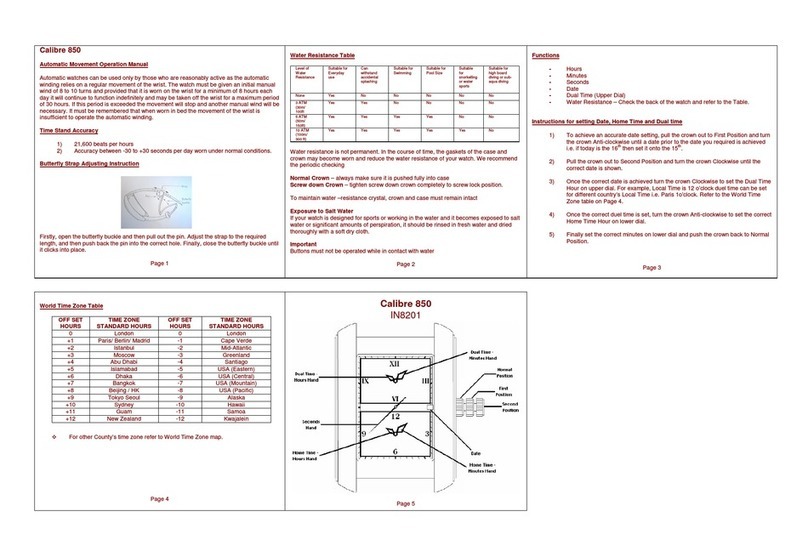 Zeon IN8201 CALIBRE 850 Operation manual