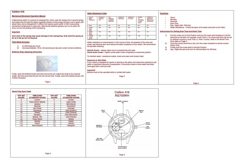 Zeon IN2705 CALIBRE 416 User manual