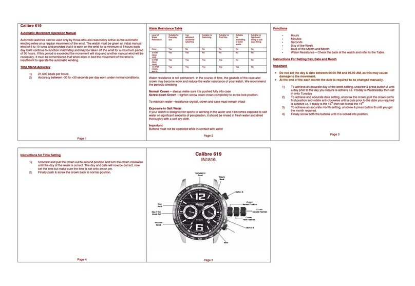 Zeon IN1816 Calibre 619 User manual