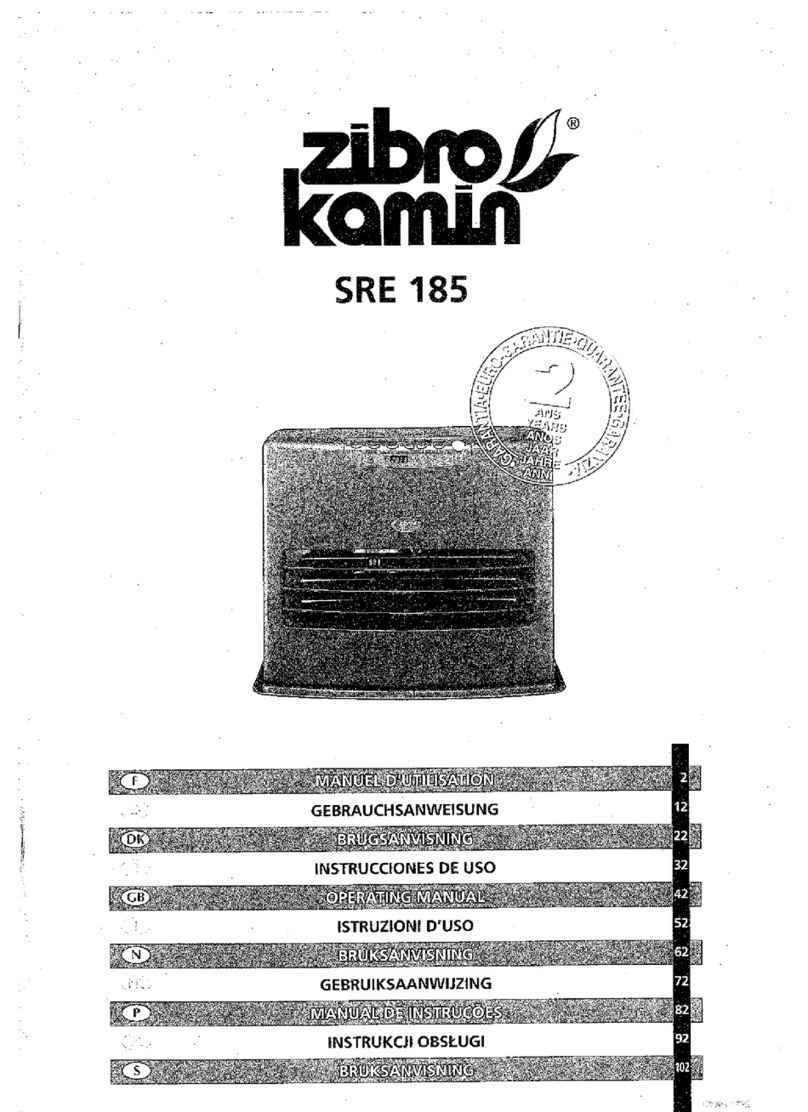 Zibro Kamin SRE 185 operating manual