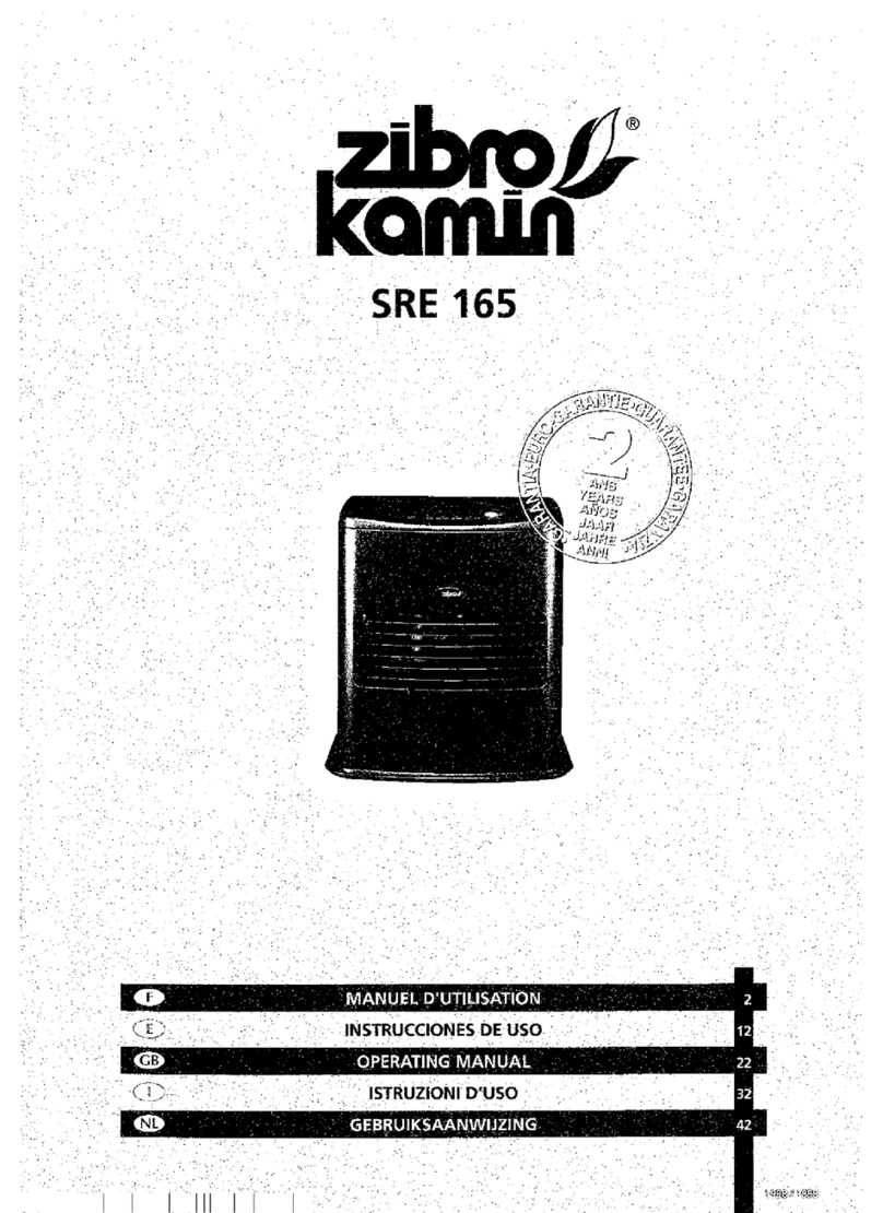Zibro Kamin SRE 165 operating manual