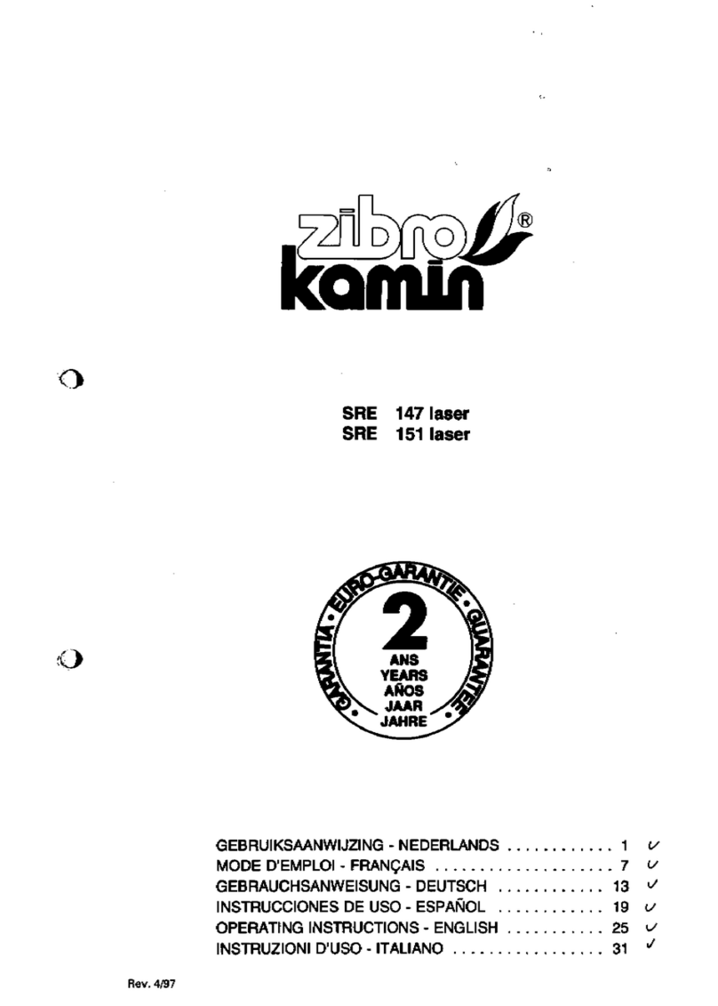 Zibro Kamin SRE 147 laser operating instructions