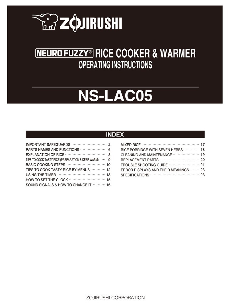 Zojirushi Neuro fuzzy NS-LAC05 User manual Zojirushi Neuro fuzzy NS-LAC05 User manual