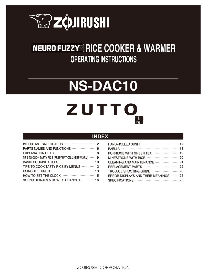Zojirushi Zutto Neuro fuzzy NS-DAC10 User manual Zojirushi Zutto Neuro fuzzy NS-DAC10 User manual