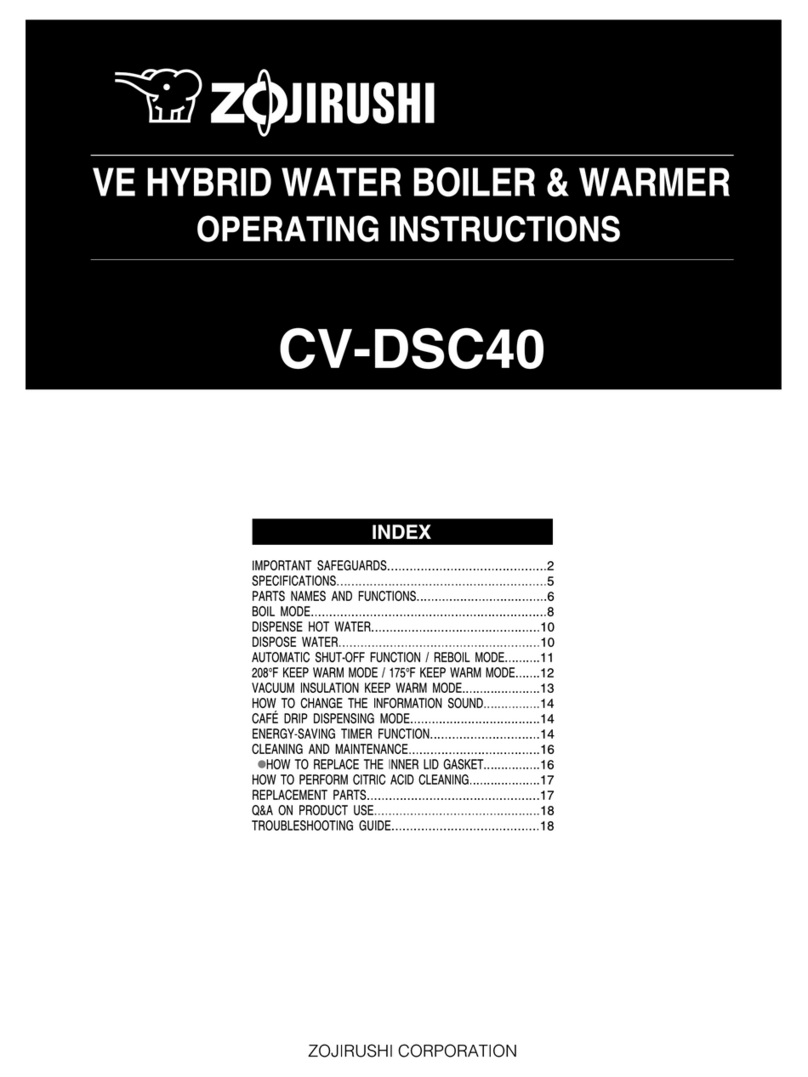 Zojirushi CV-DSC40 operating instructions