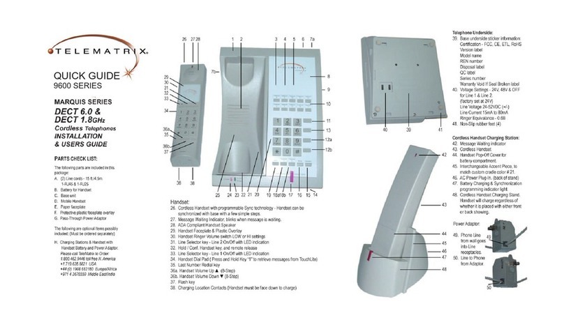 Telematrix MARQUIS 9600 Series Installation & user guide