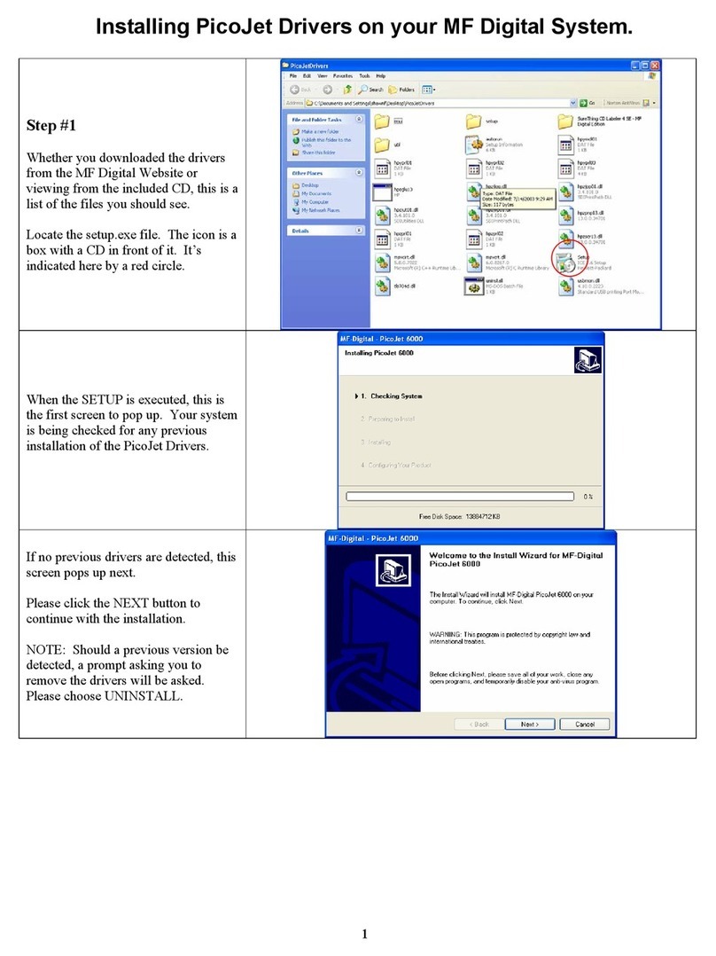 MF DIGITAL PicoJet 6000 User manual