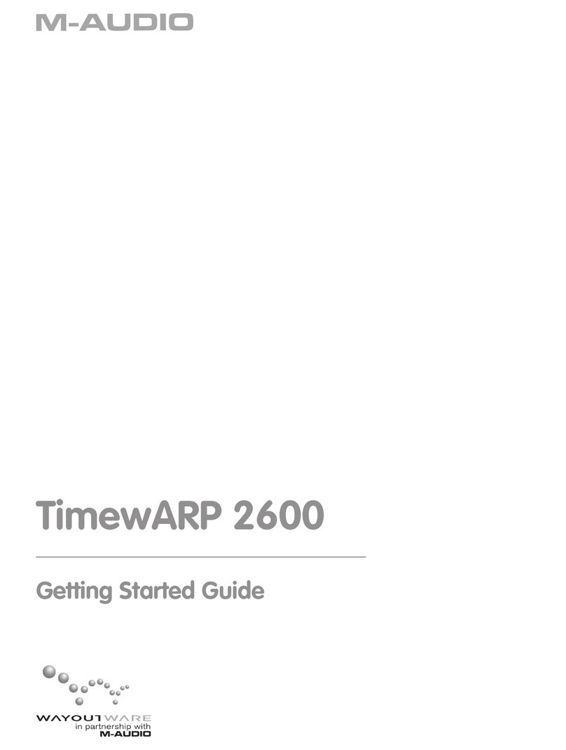 M-Audio Wayoutware TimewARP 2600 Getting started guide