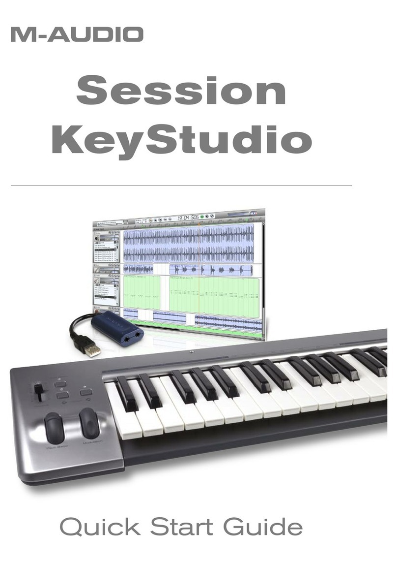 M-Audio Session KeyStudio quick start guide