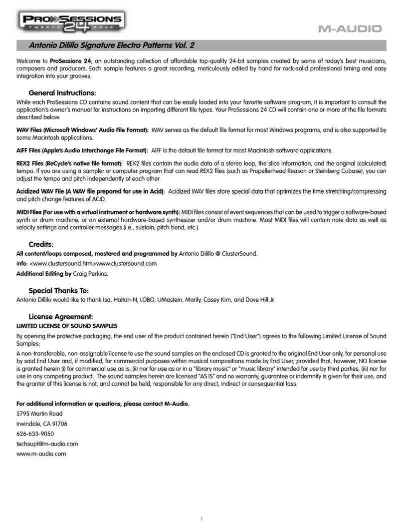 M-Audio ProSessions 24 User manual
