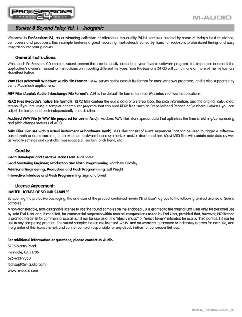 M-Audio ProSessions 24 User manual