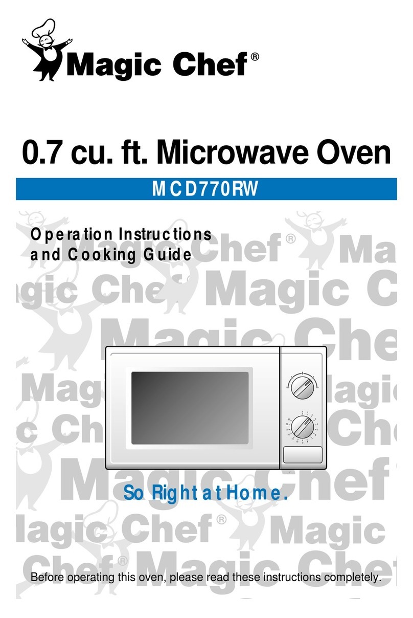 Magic Chef MCD770RW Operation instructions and cooking guide Magic Chef MCD770RW Operation instructions and cooking guide