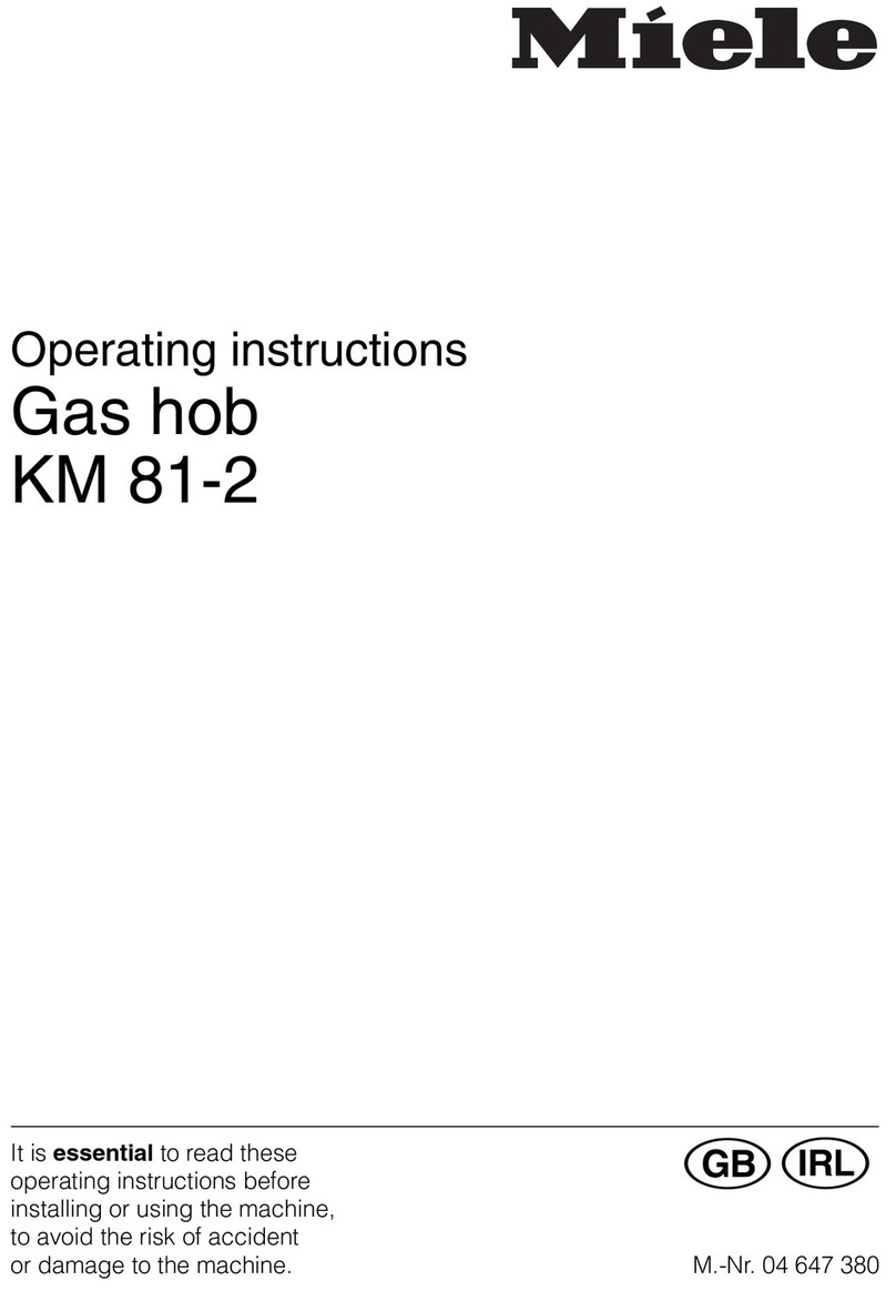 Miele GAS KM 81-2 User manual Miele GAS KM 81-2 User manual