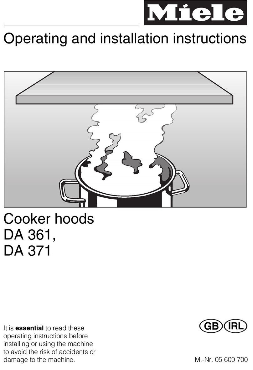 Miele DA 371 OPERATING AND INSTALLATION Manual