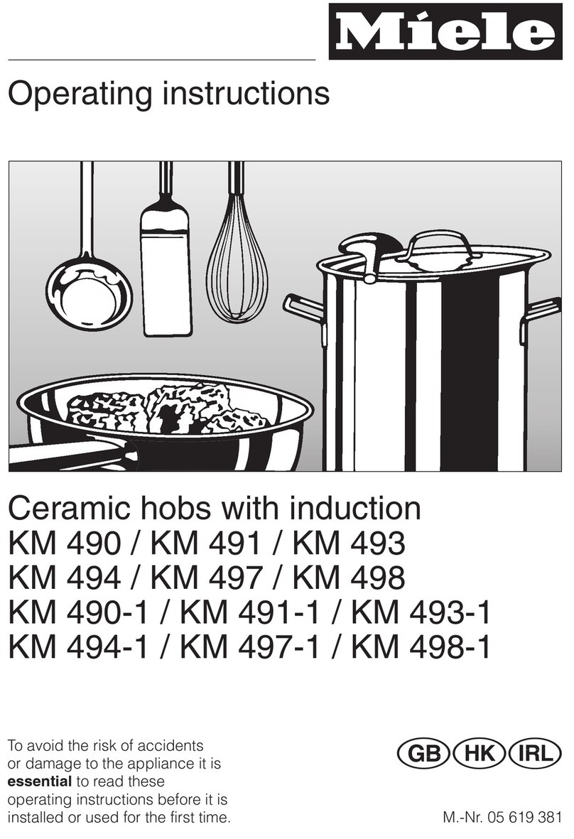Miele KM 498-1 User manual Miele KM 498-1 User manual