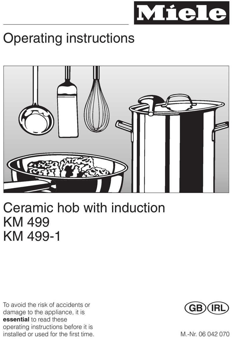 Miele KM 499 operating instructions