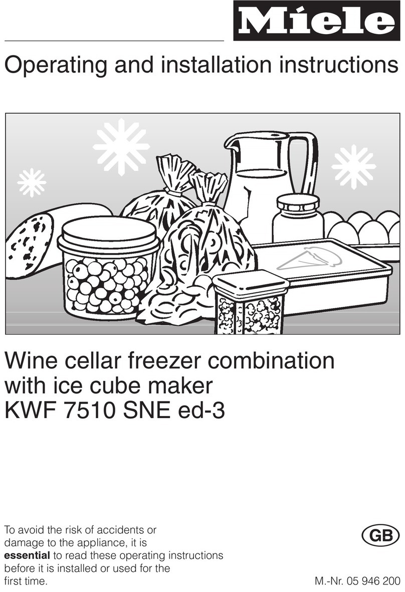 Miele KWF 7510 SNE ed 3 OPERATING AND INSTALLATION Manual