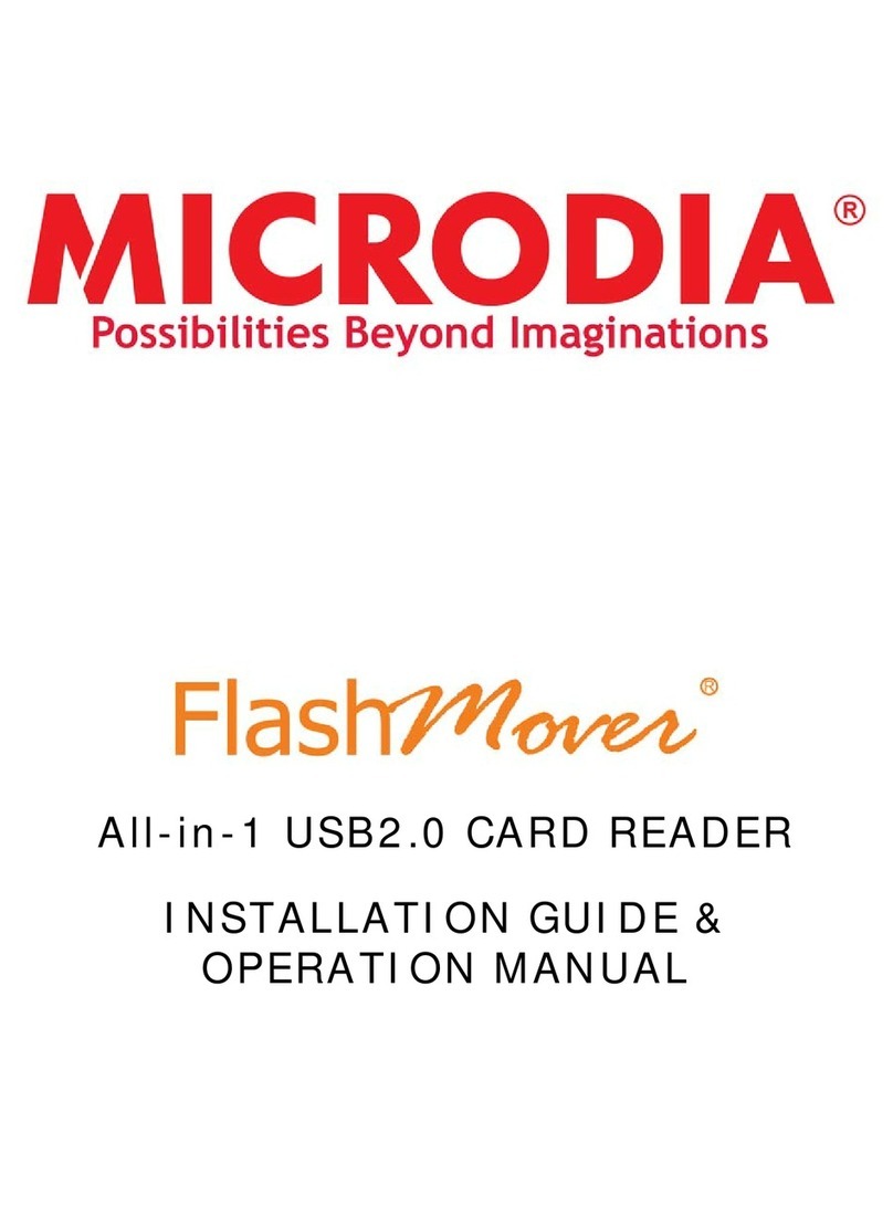 Microdia FlashMover All-in-1 USB 2.0 Installation guide & operation manual