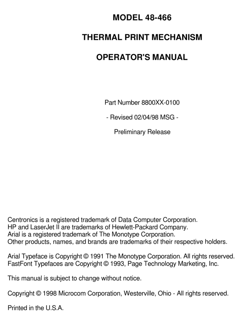 Microcom 48-466 Operator's manual