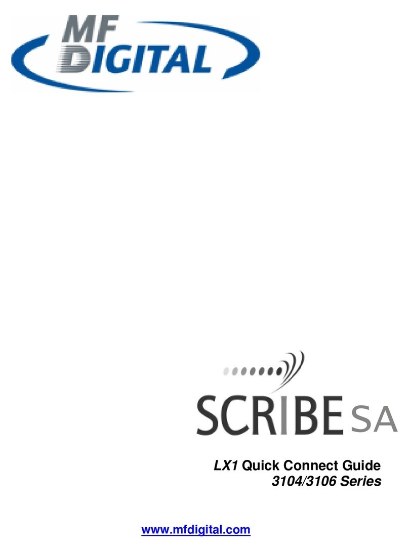 MF DIGITAL Scribe SA LX1 Quick connect guide