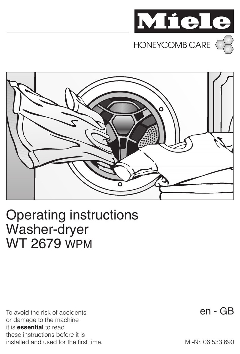 Miele WT 2679 WPM User manual Miele WT 2679 WPM User manual