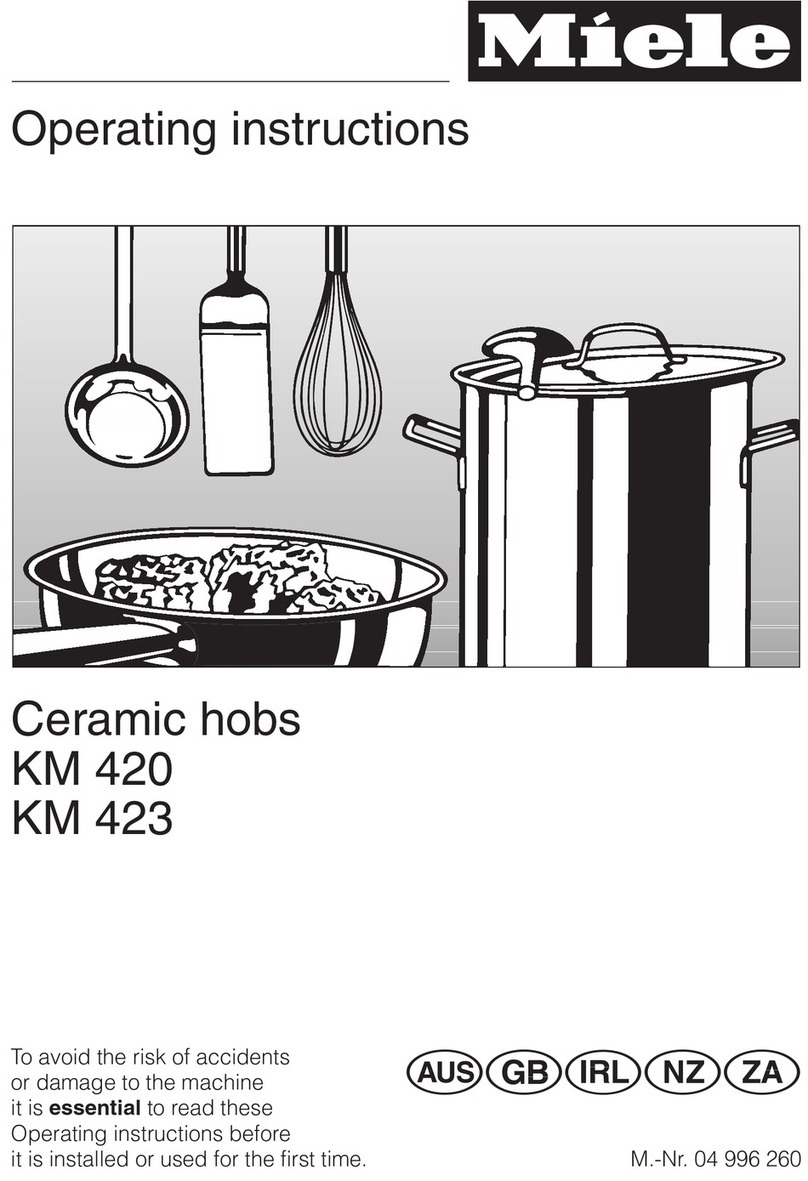 Miele KM 423 operating instructions