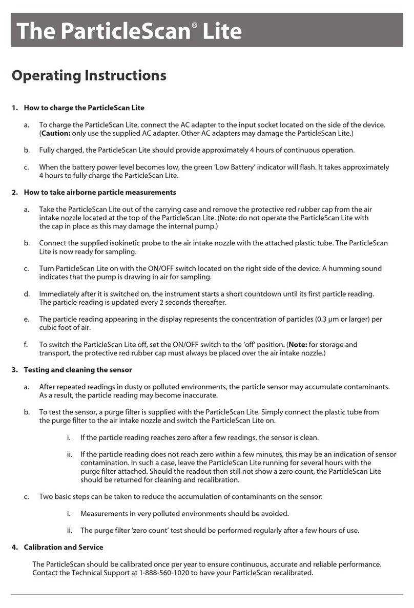 IQAir ParticleScan Lite operating instructions