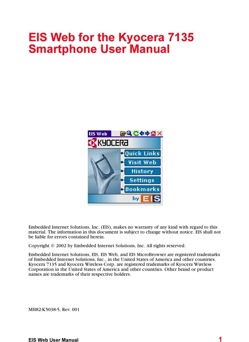 Kyocera 7135 - Smartphone - CDMA2000 1X user manual