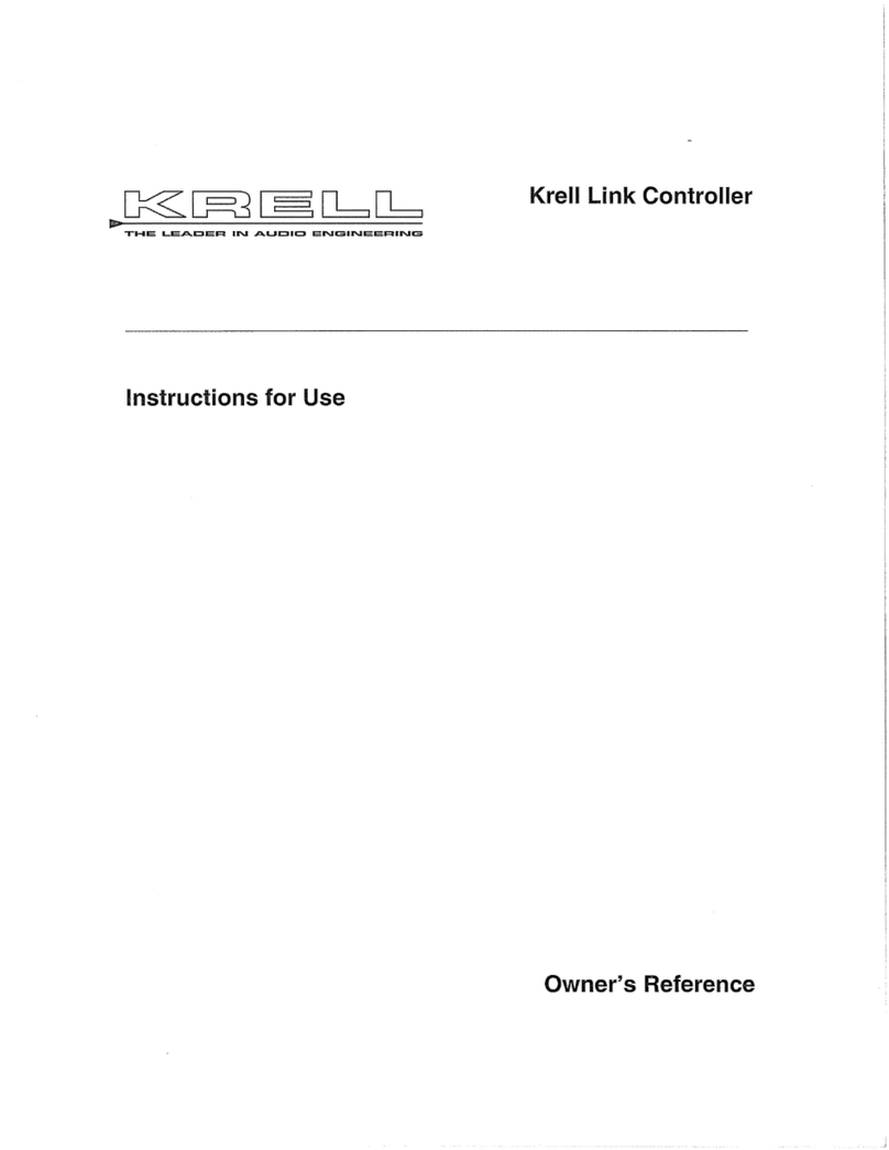 Krell Industries Link Controller Instructions for use