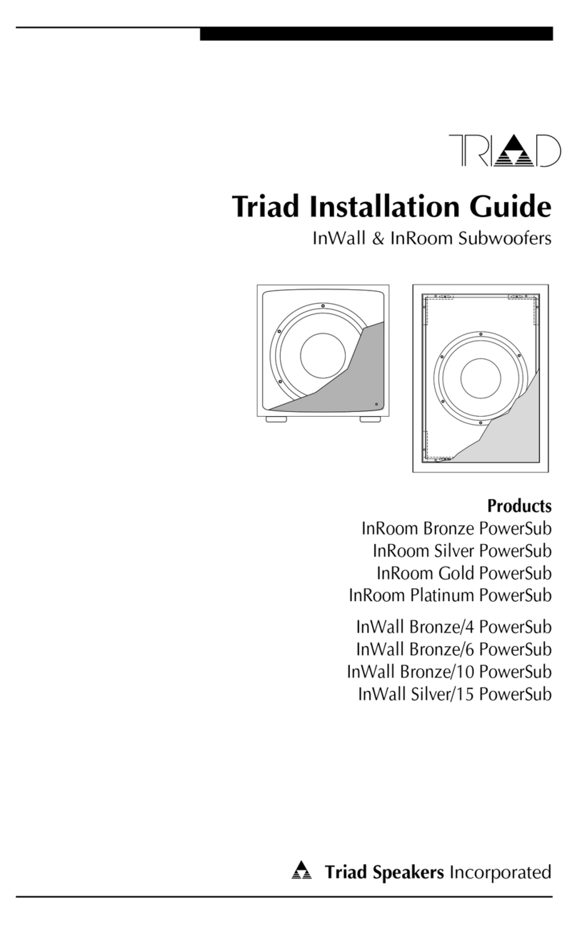 Triad InRoom Bronze PowerSub User manual