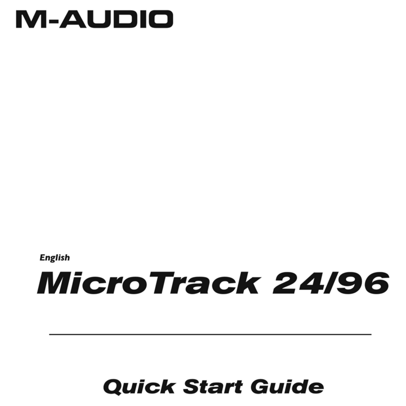 M-Audio MicroTrack 24/96 User manual