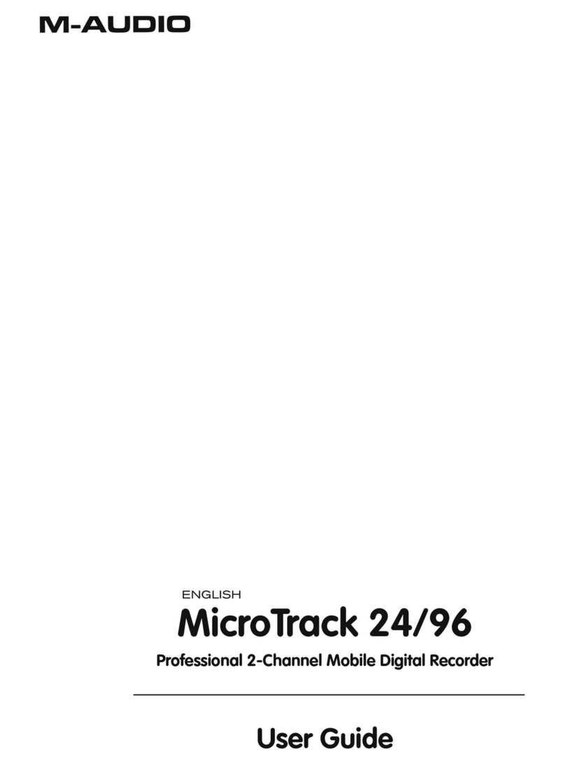 M-Audio MicroTrack 24/96 User manual