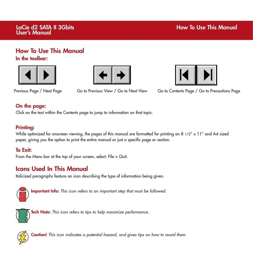 LaCie d2 SATA II 3Gbits User manual