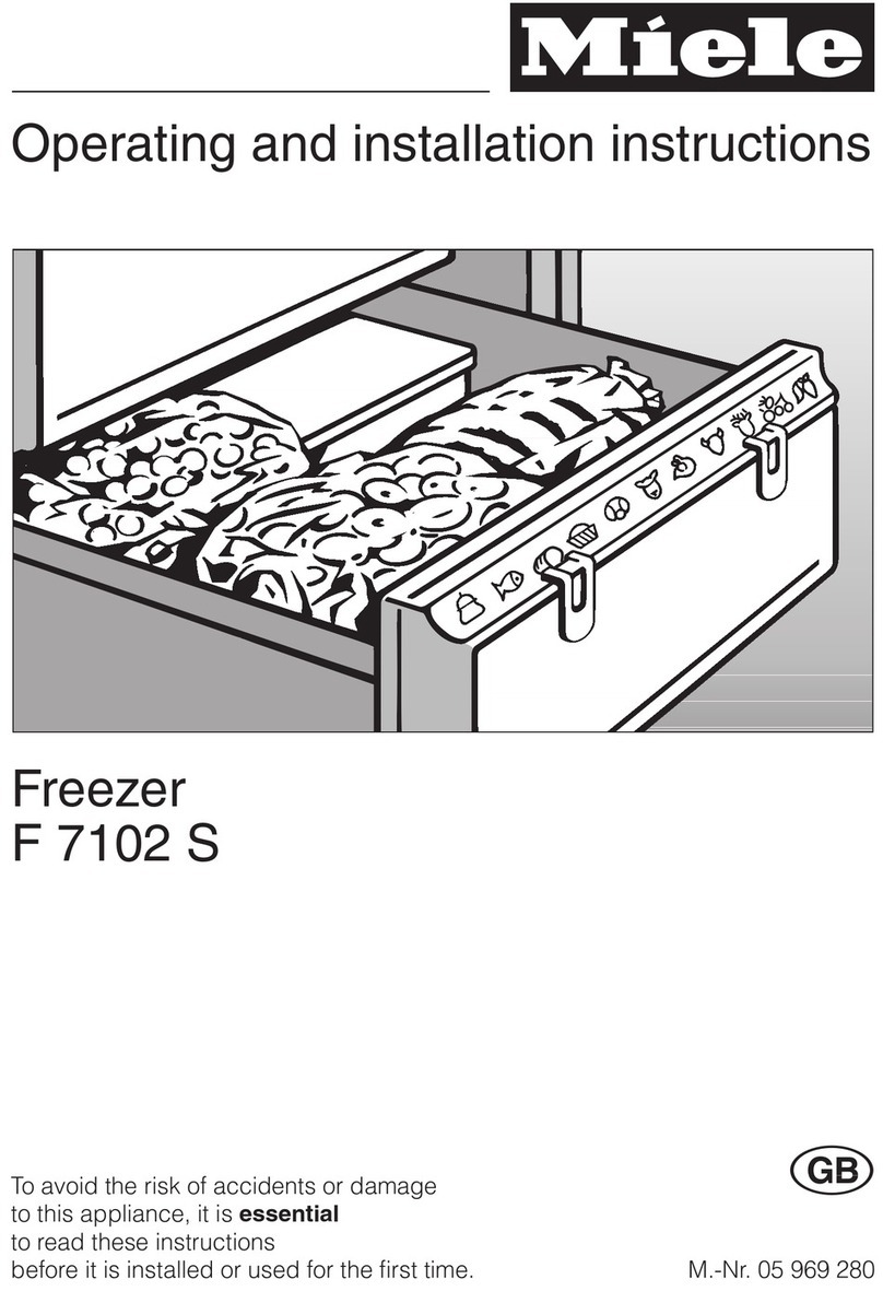 Miele F 7102 S OPERATING AND INSTALLATION Manual