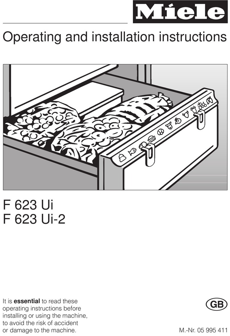 Miele F 623 Ui OPERATING AND INSTALLATION Manual Miele F 623 Ui OPERATING AND INSTALLATION Manual