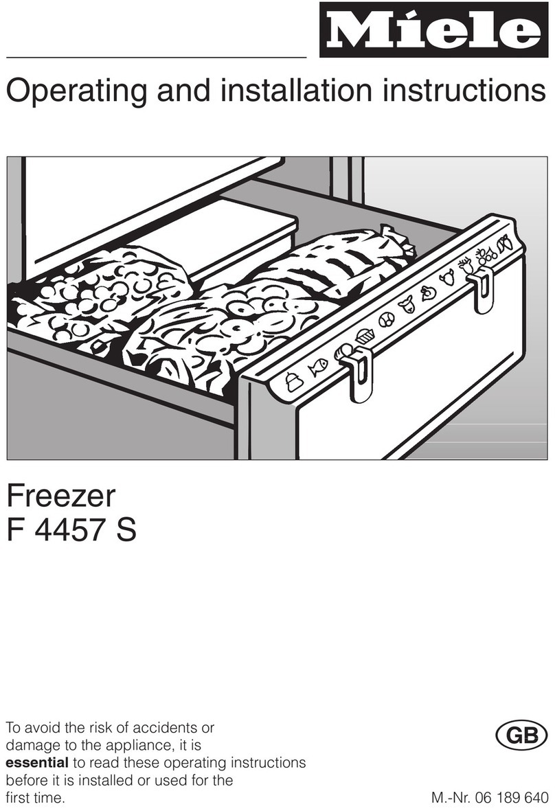 Miele F 4457 S OPERATING AND INSTALLATION Manual